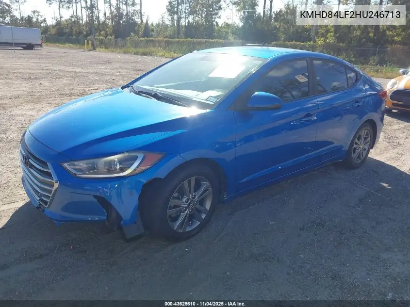 KMHD84LF2HU246713 2017 Hyundai Elantra Se