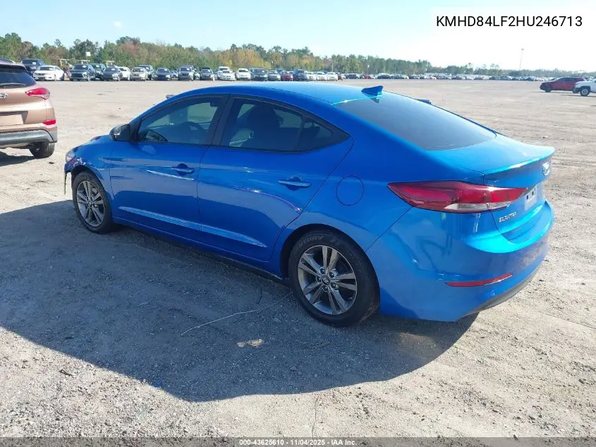 KMHD84LF2HU246713 2017 Hyundai Elantra Se