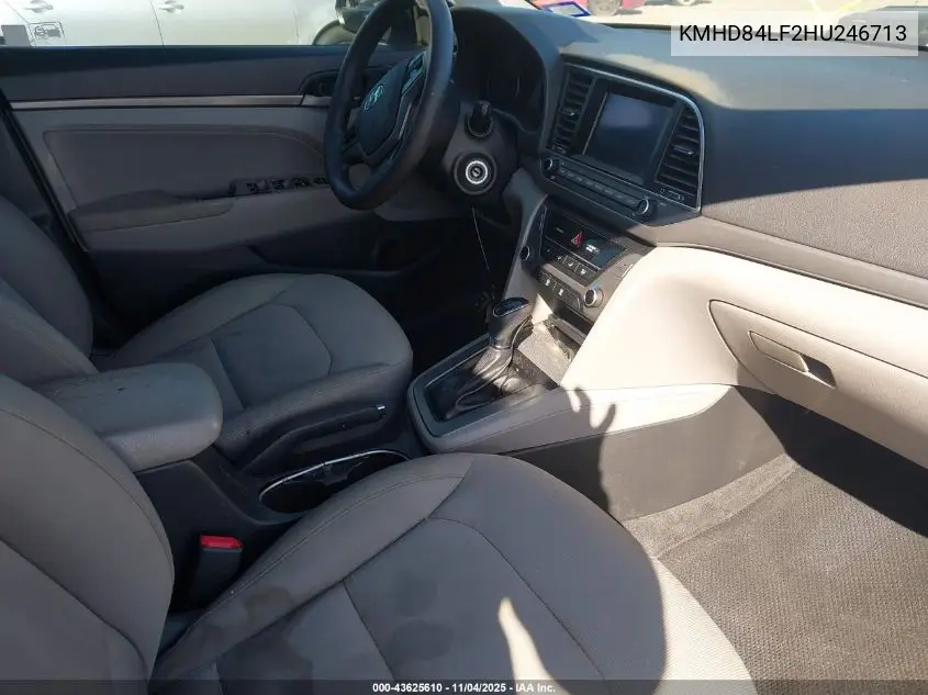 KMHD84LF2HU246713 2017 Hyundai Elantra Se