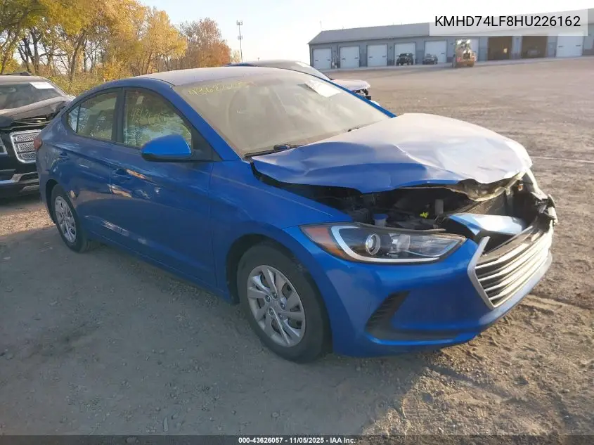 KMHD74LF8HU226162 2017 Hyundai Elantra Se