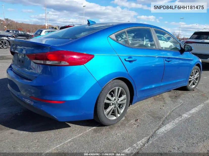 5NPD84LF6HH181475 2017 Hyundai Elantra Se