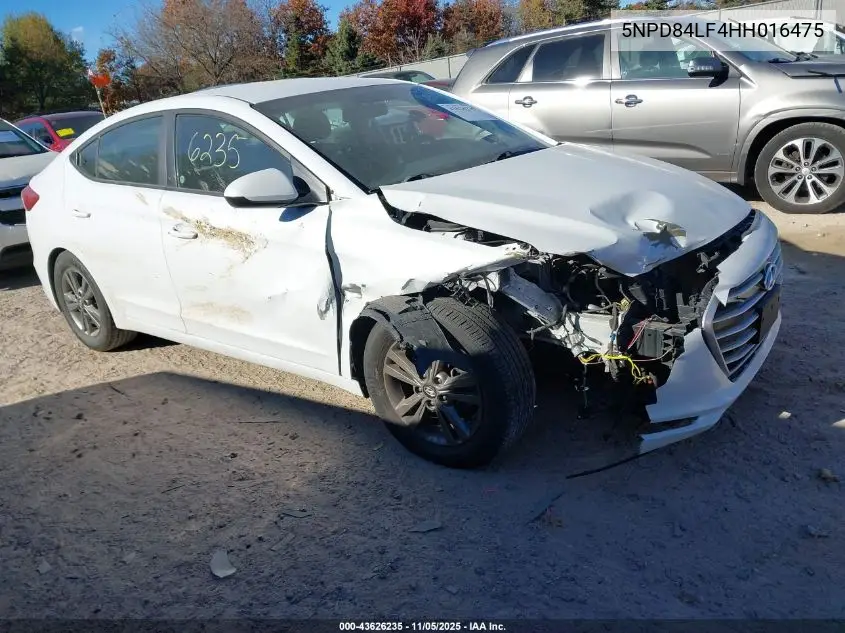 5NPD84LF4HH016475 2017 Hyundai Elantra Se