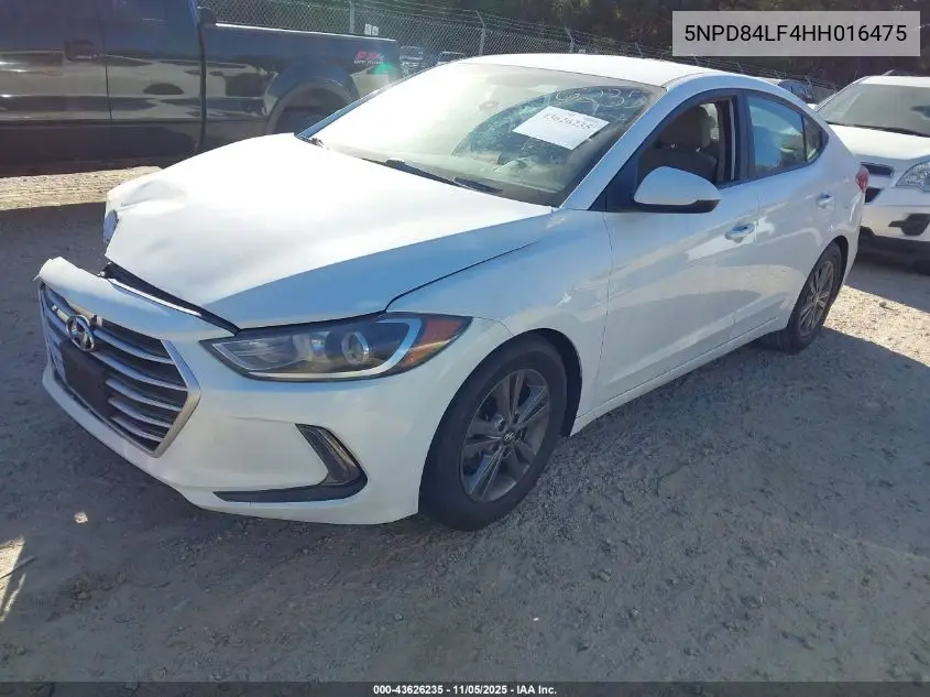 5NPD84LF4HH016475 2017 Hyundai Elantra Se