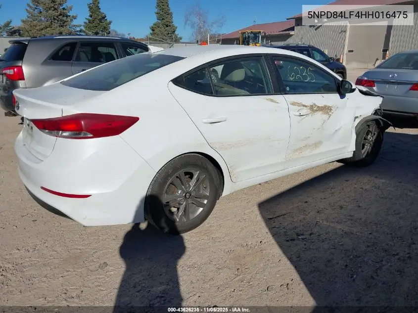 5NPD84LF4HH016475 2017 Hyundai Elantra Se