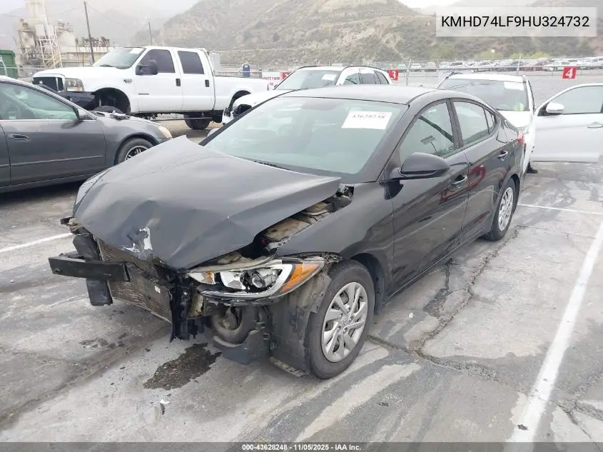 KMHD74LF9HU324732 2017 Hyundai Elantra Se