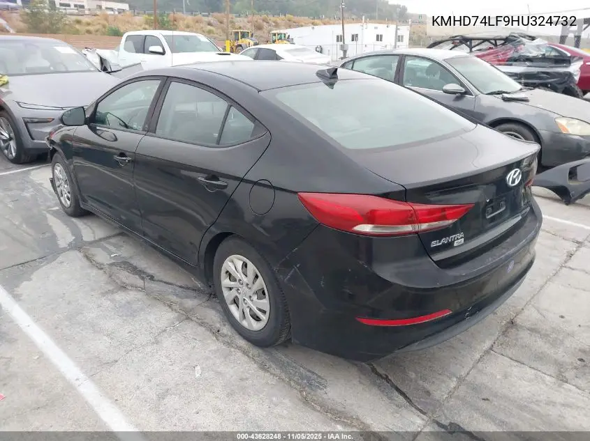 KMHD74LF9HU324732 2017 Hyundai Elantra Se