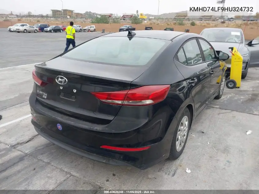 KMHD74LF9HU324732 2017 Hyundai Elantra Se