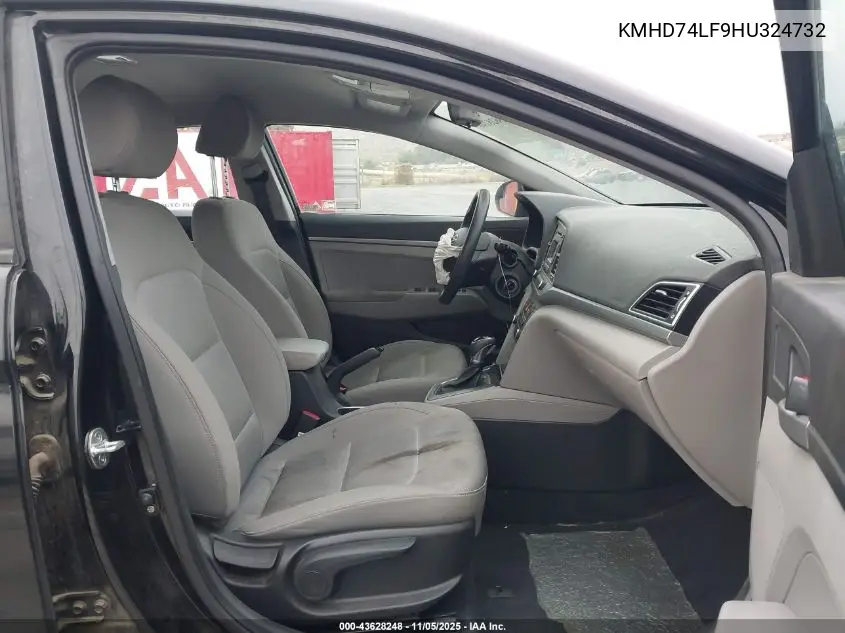 KMHD74LF9HU324732 2017 Hyundai Elantra Se
