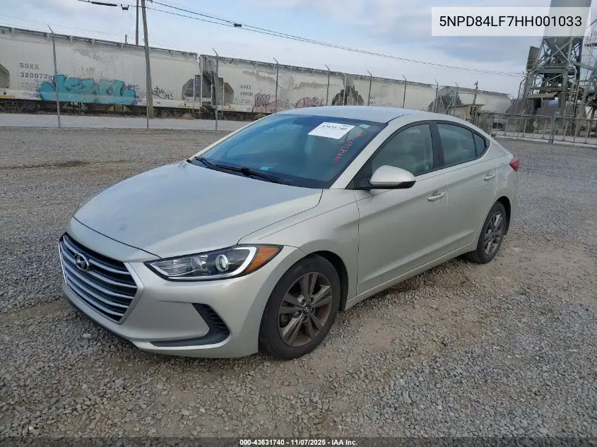 5NPD84LF7HH001033 2017 Hyundai Elantra Se