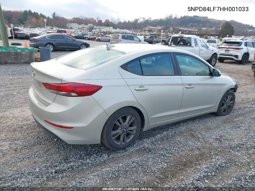 5NPD84LF7HH001033 2017 Hyundai Elantra Se