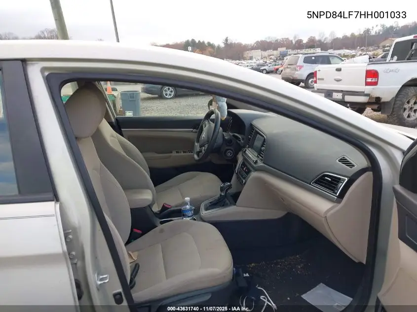 5NPD84LF7HH001033 2017 Hyundai Elantra Se