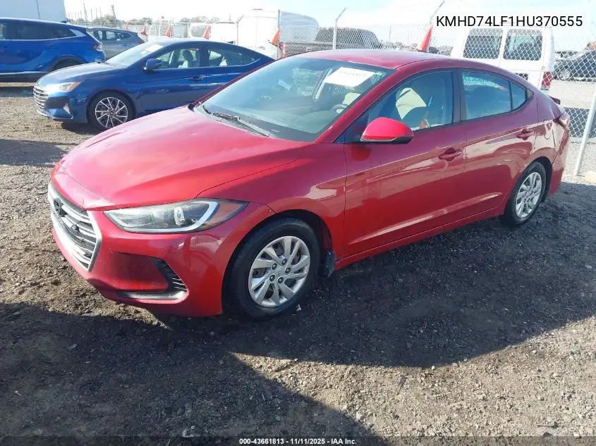 KMHD74LF1HU370555 2017 Hyundai Elantra Se