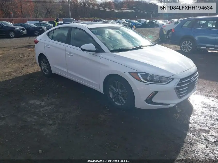 5NPD84LFXHH194634 2017 Hyundai Elantra Value Edition