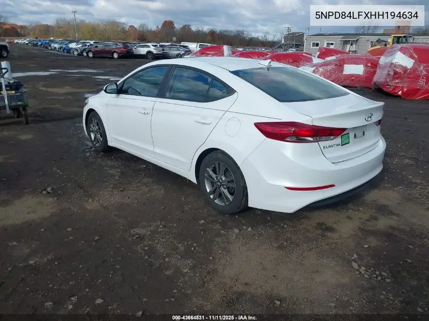5NPD84LFXHH194634 2017 Hyundai Elantra Value Edition