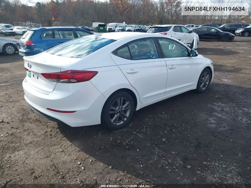 5NPD84LFXHH194634 2017 Hyundai Elantra Value Edition