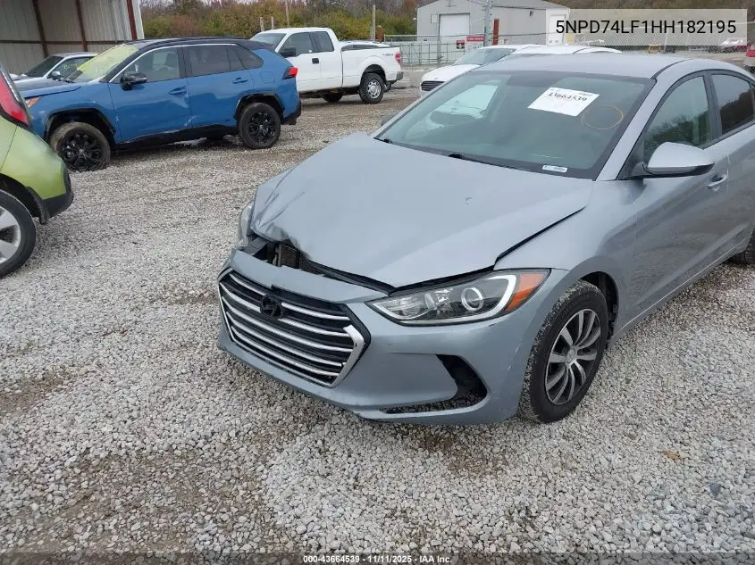 5NPD74LF1HH182195 2017 Hyundai Elantra Se