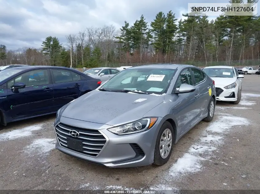 5NPD74LF3HH127604 2017 Hyundai Elantra Se