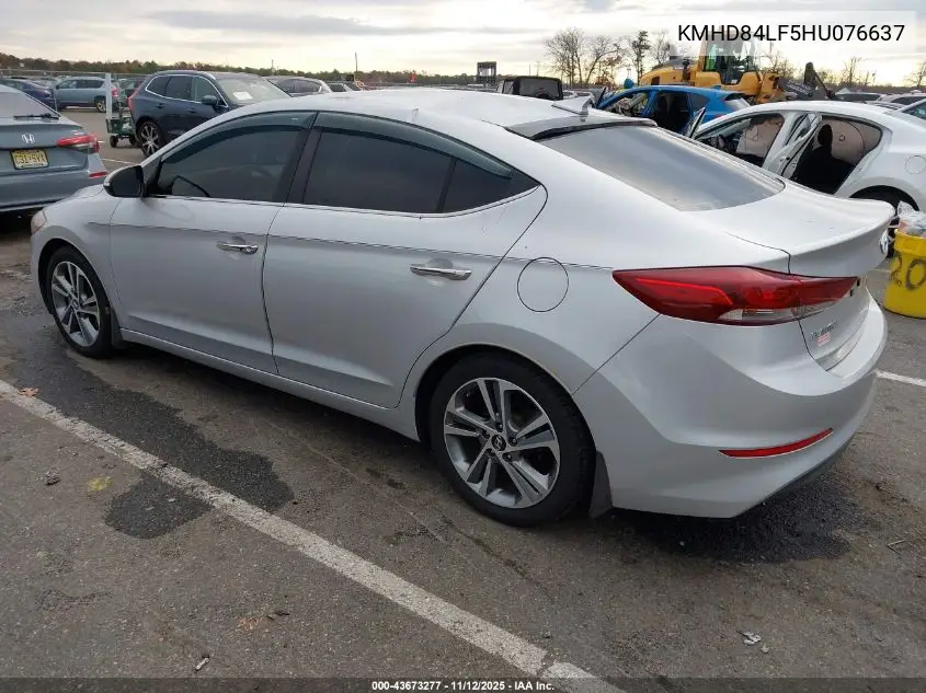 KMHD84LF5HU076637 2017 Hyundai Elantra Limited