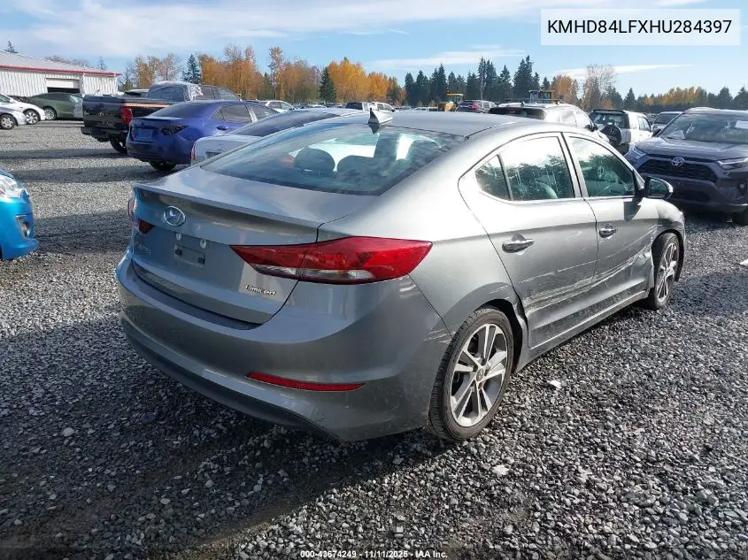 KMHD84LFXHU284397 2017 Hyundai Elantra Limited