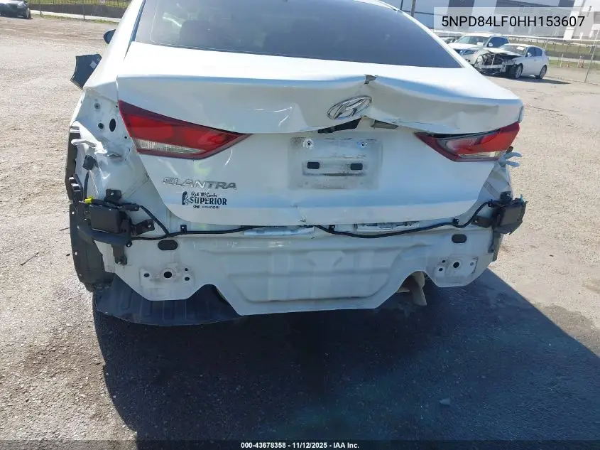 5NPD84LF0HH153607 2017 Hyundai Elantra Value Edition