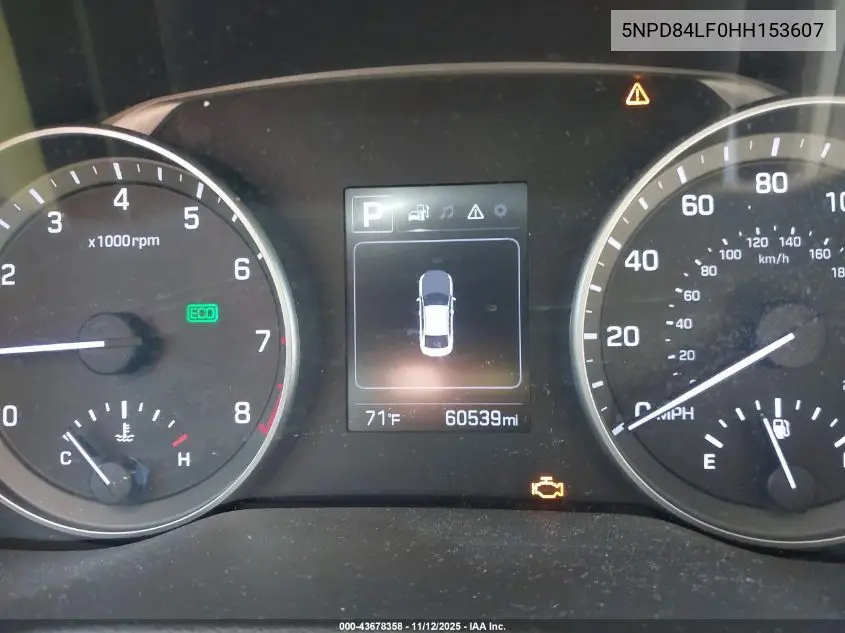 5NPD84LF0HH153607 2017 Hyundai Elantra Value Edition