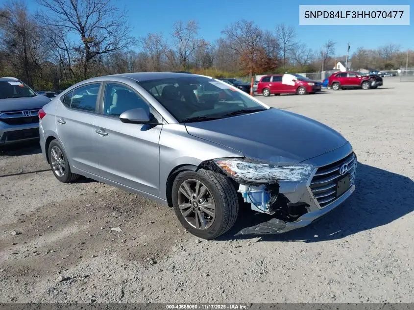5NPD84LF3HH070477 2017 Hyundai Elantra Se