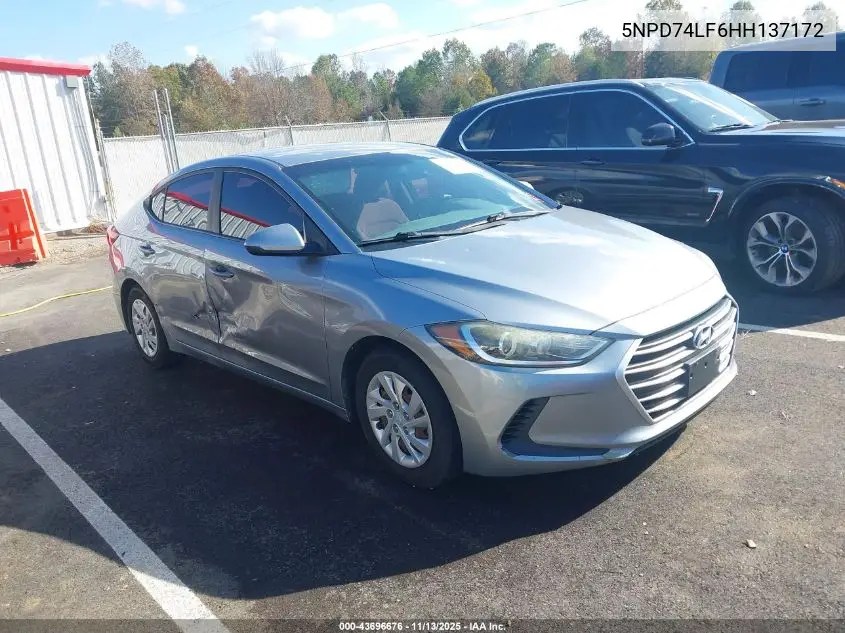 5NPD74LF6HH137172 2017 Hyundai Elantra Se