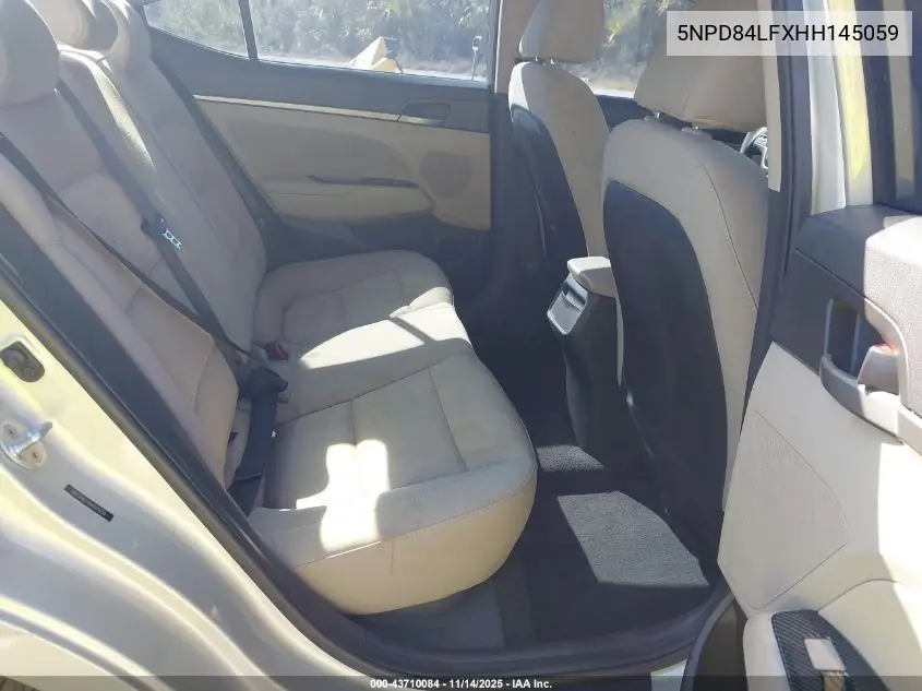 5NPD84LFXHH145059 2017 Hyundai Elantra Se