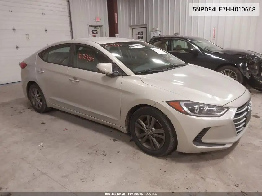 5NPD84LF7HH010668 2017 Hyundai Elantra Se