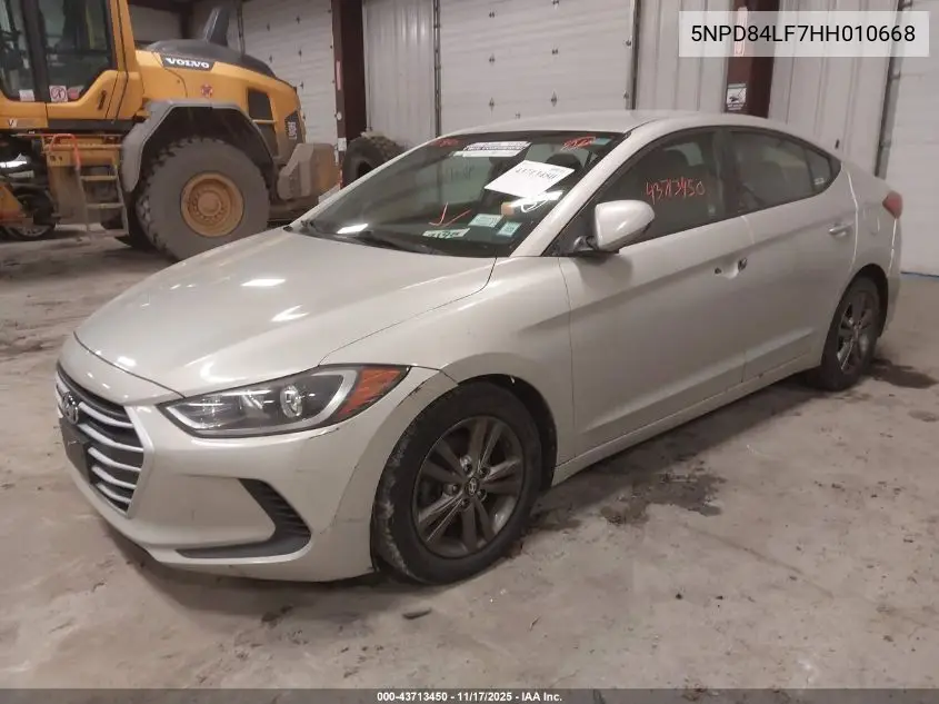 5NPD84LF7HH010668 2017 Hyundai Elantra Se