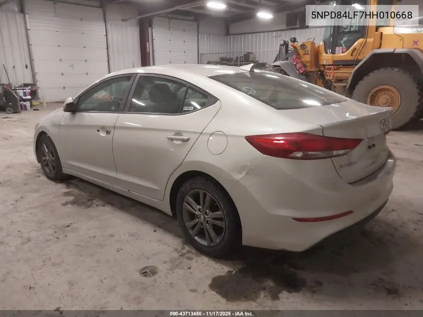 5NPD84LF7HH010668 2017 Hyundai Elantra Se