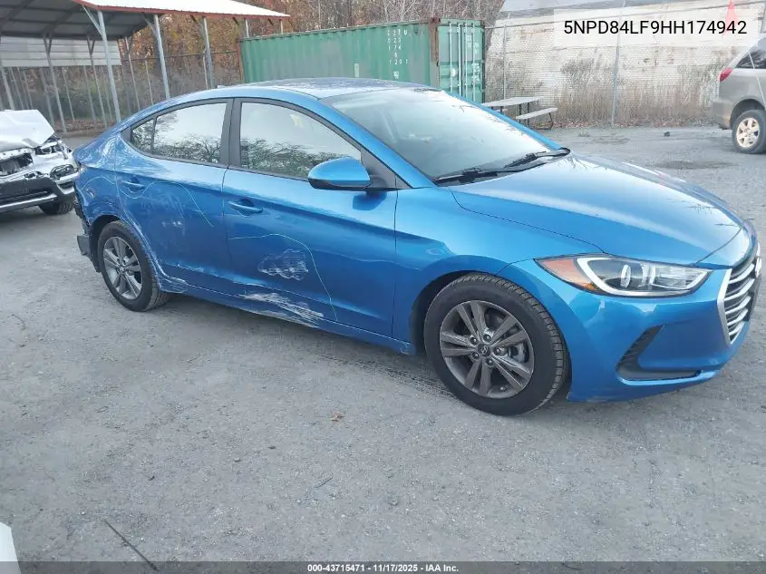5NPD84LF9HH174942 2017 Hyundai Elantra Se