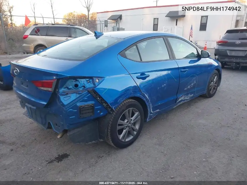 5NPD84LF9HH174942 2017 Hyundai Elantra Se