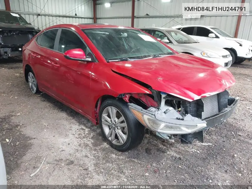 KMHD84LF1HU244791 2017 Hyundai Elantra Value Edition