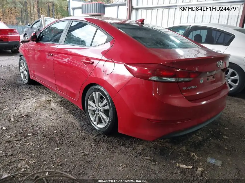 KMHD84LF1HU244791 2017 Hyundai Elantra Value Edition