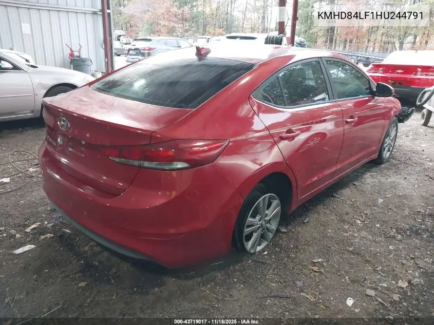 KMHD84LF1HU244791 2017 Hyundai Elantra Value Edition