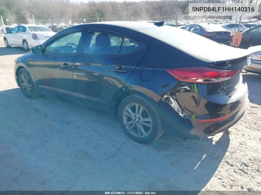 5NPD84LF1HH140316 2017 Hyundai Elantra Value Edition