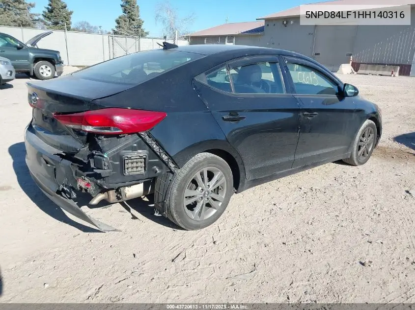 5NPD84LF1HH140316 2017 Hyundai Elantra Value Edition