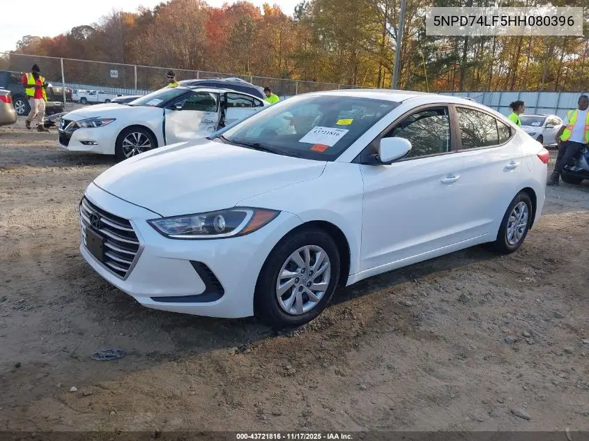 5NPD74LF5HH080396 2017 Hyundai Elantra Se