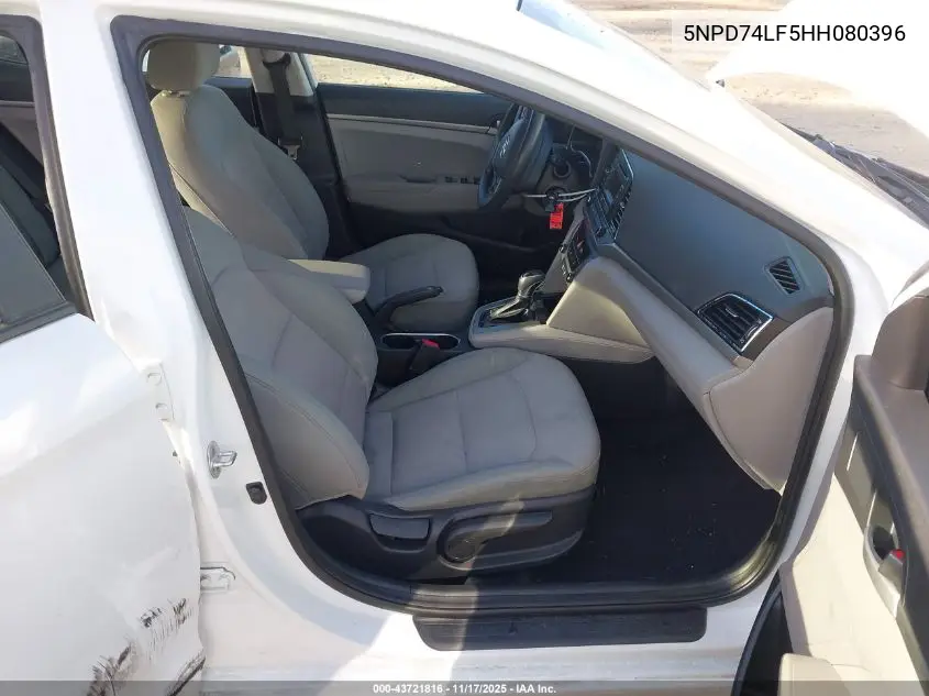 5NPD74LF5HH080396 2017 Hyundai Elantra Se