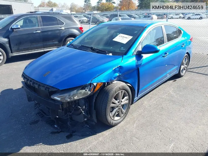KMHD84LF3HU424659 2017 Hyundai Elantra Value Edition