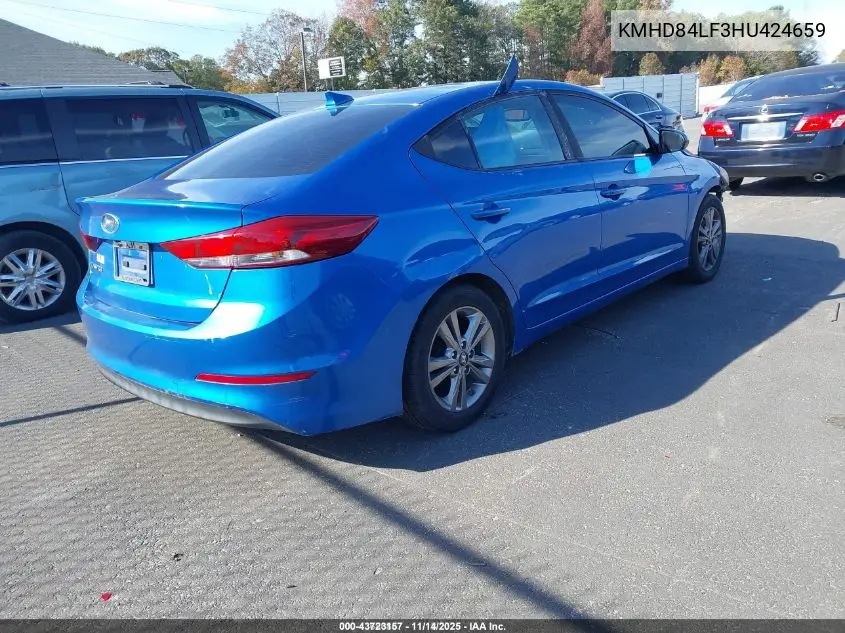 KMHD84LF3HU424659 2017 Hyundai Elantra Value Edition