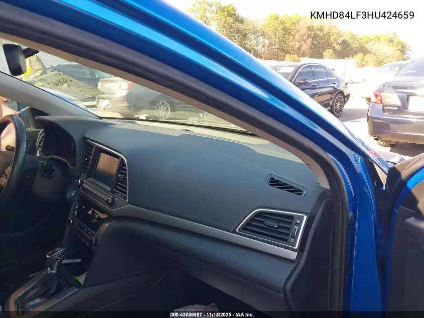 KMHD84LF3HU424659 2017 Hyundai Elantra Value Edition