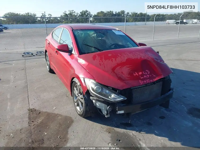 5NPD84LF8HH103733 2017 Hyundai Elantra Se