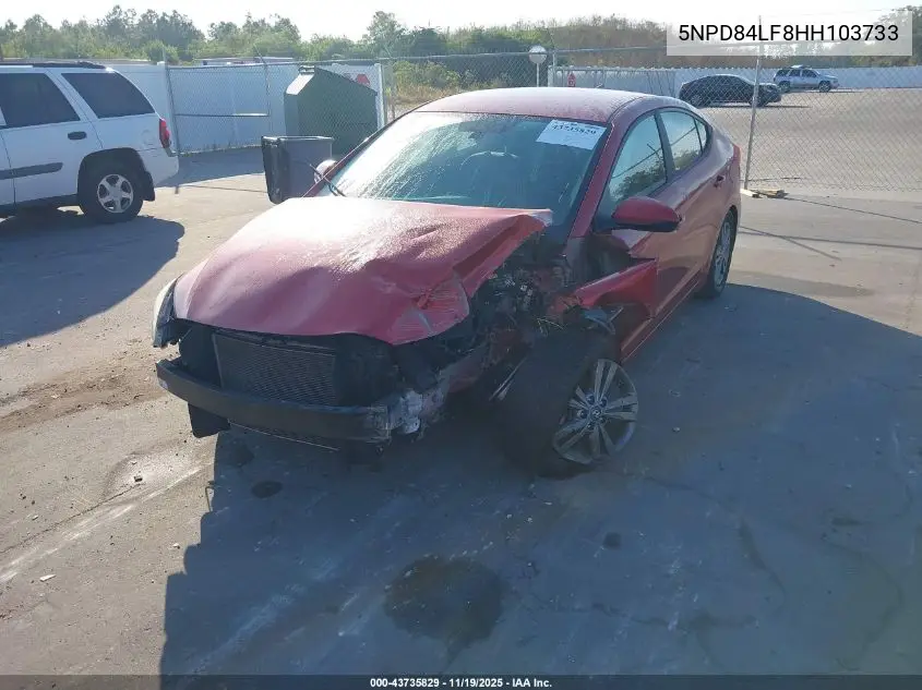 5NPD84LF8HH103733 2017 Hyundai Elantra Se