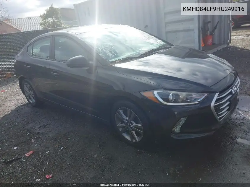 KMHD84LF9HU249916 2017 Hyundai Elantra Value Edition