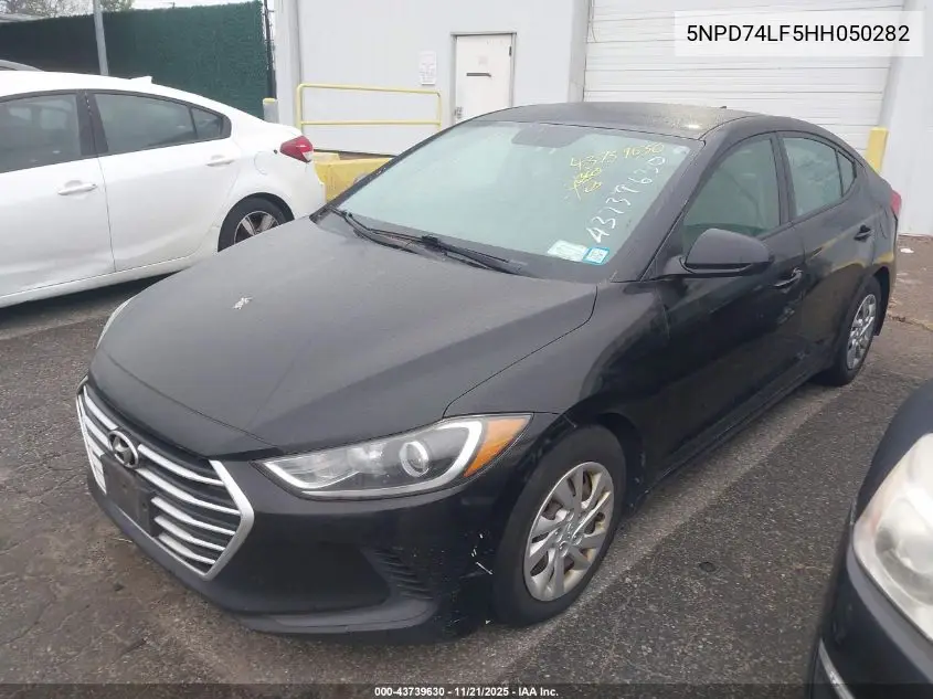 5NPD74LF5HH050282 2017 Hyundai Elantra Se