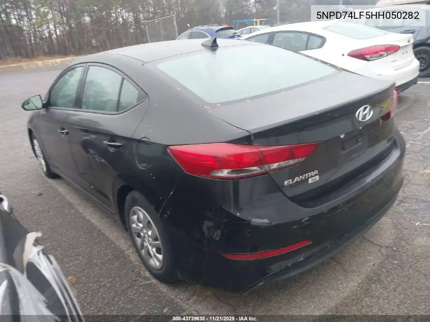 5NPD74LF5HH050282 2017 Hyundai Elantra Se