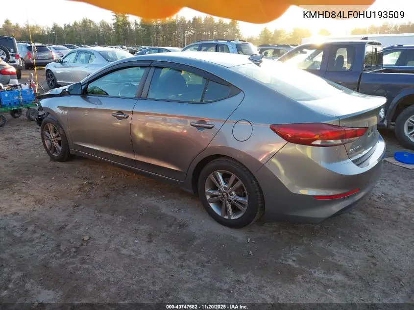 KMHD84LF0HU193509 2017 Hyundai Elantra Se