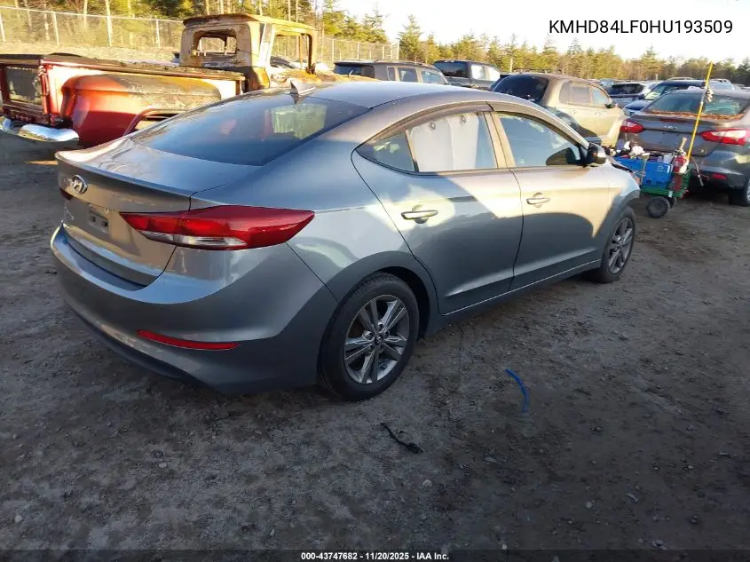 KMHD84LF0HU193509 2017 Hyundai Elantra Se